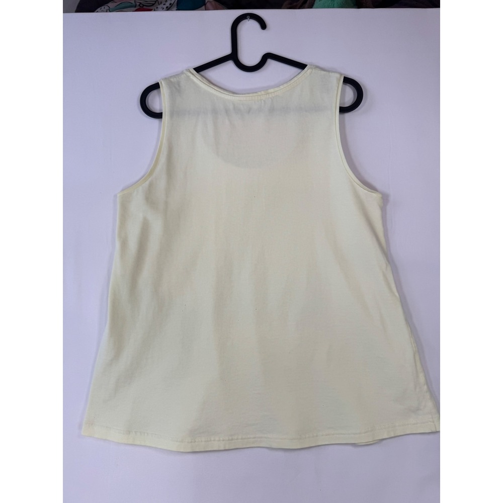 COS Tank Top Scoop Neck Yellow Pastel Size S Minimalist Summer Basic - Picture 7 of 8